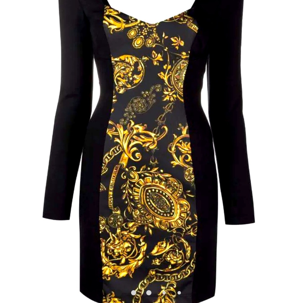Versace Jeans Couture mini dress, perfect for simple glam look.